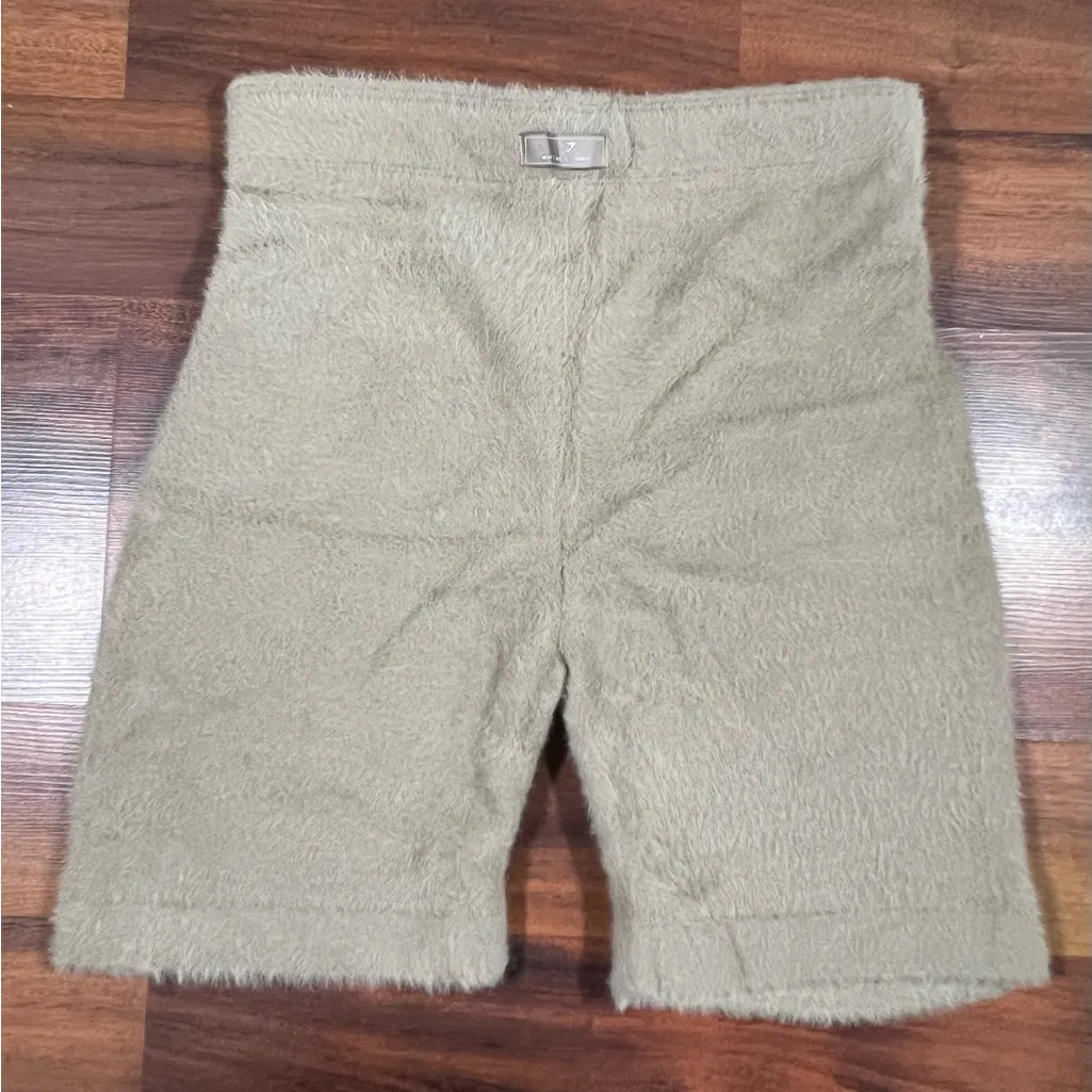 Gymshark x Whitney Simmons Fuzzy Lounge Shorts Tan Beige Size M - Image 6