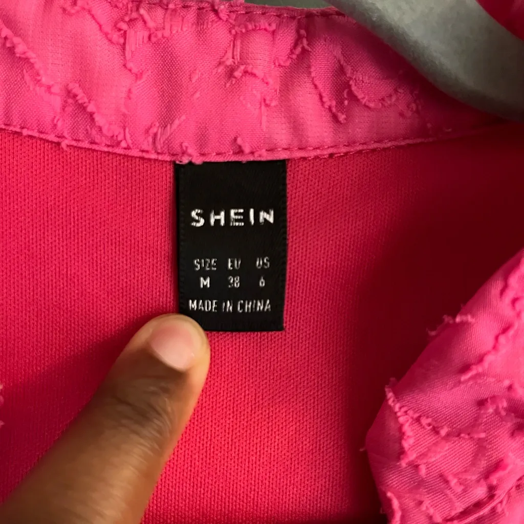 SHEIN Fuchsia Textured Dress - Image 3