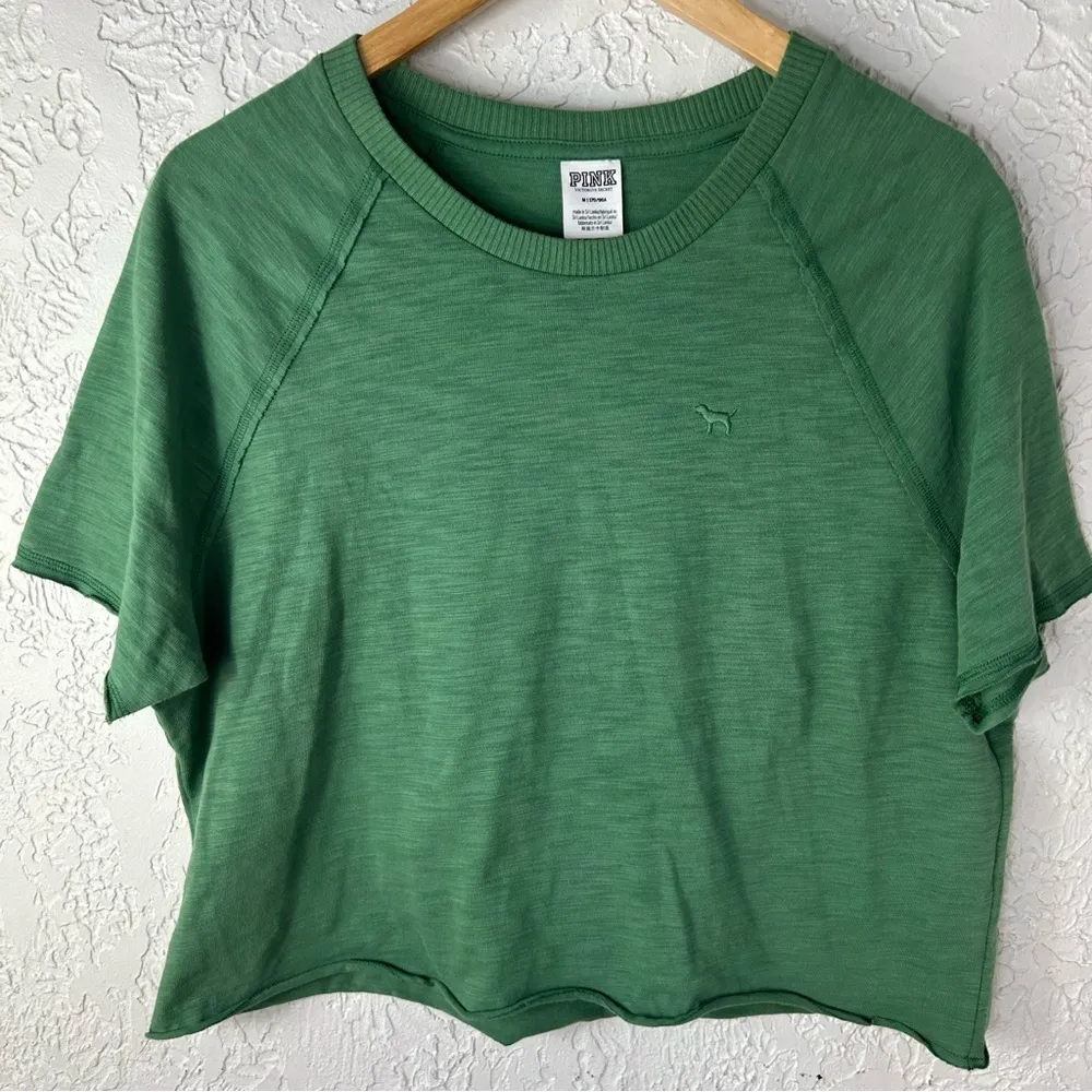 PINK VS | Summer Lounge Cotton Short Sleeve Cropped Oversized Shirt Size M - Image 3