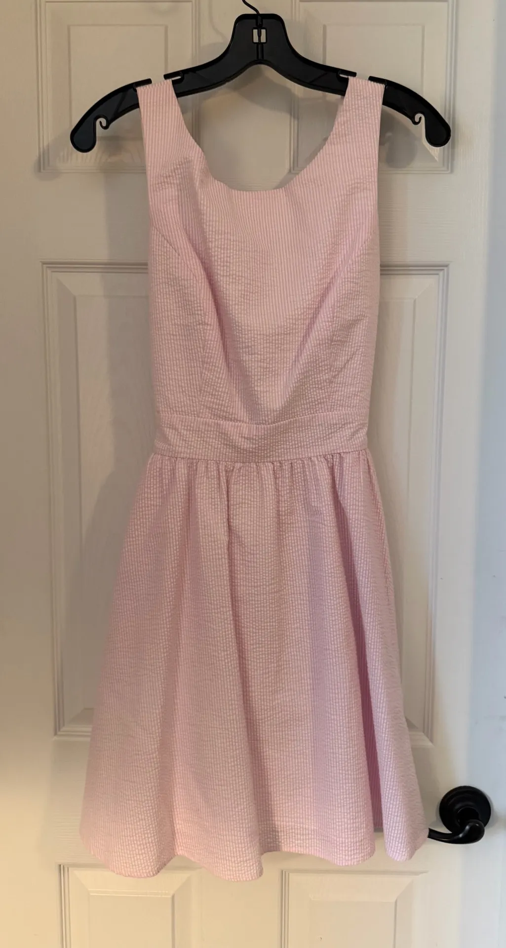 Lauren James Seersucker Dress Pink - Image 1