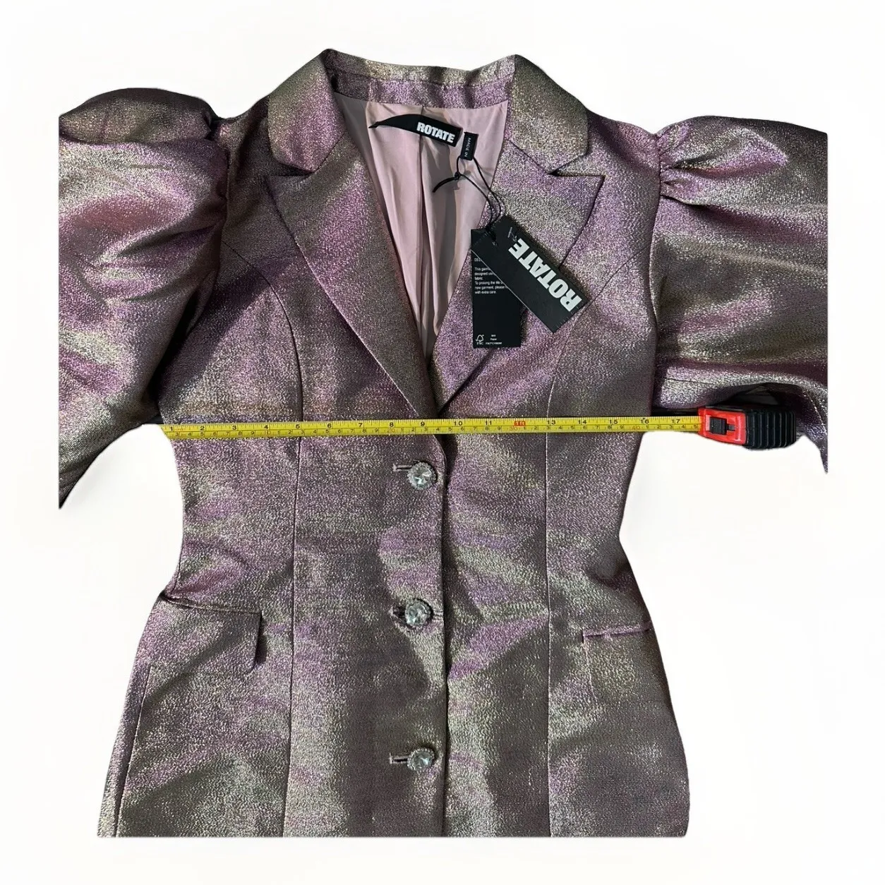 NEW Rotate Birger Christensen Fonda Metallic Puff - Image 14