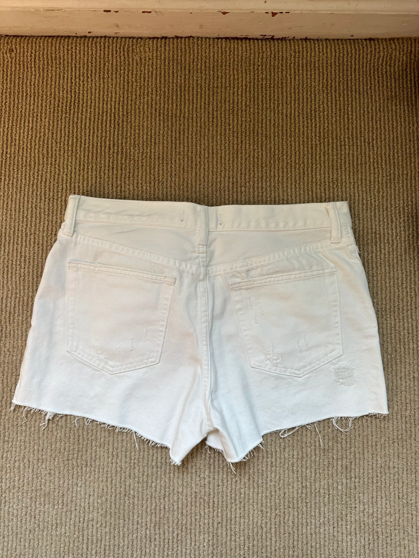 Free People White Denim Shorts - Image 6