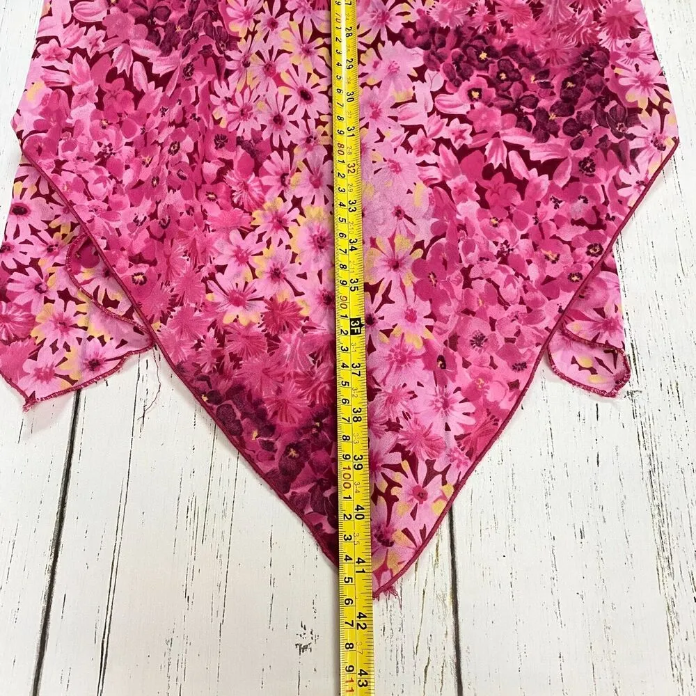 Vintage Y2k 90s Floral Pink Slip On Dress My Michelle Sz 5/6 Beaded Strap Barbie - Image 10