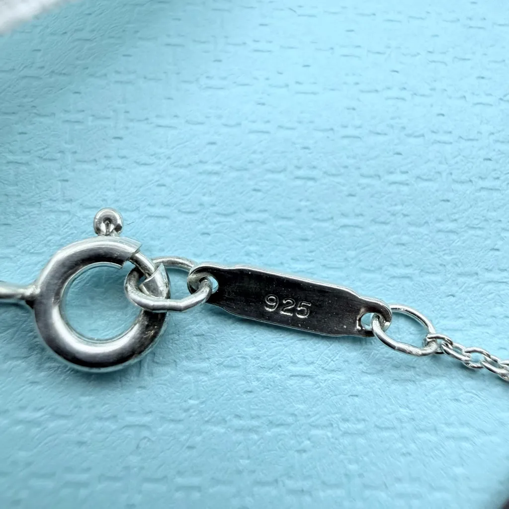 Rare Tiffany & Co. Return to Tiffany Blue Letters Heart Tag Necklace Pendant - Image 9