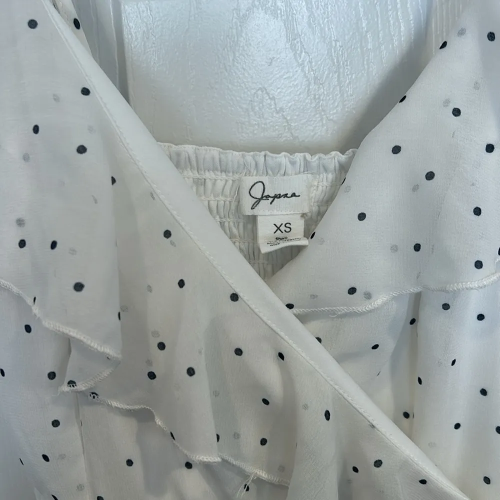 White polka dot romper Size XS - Image 3