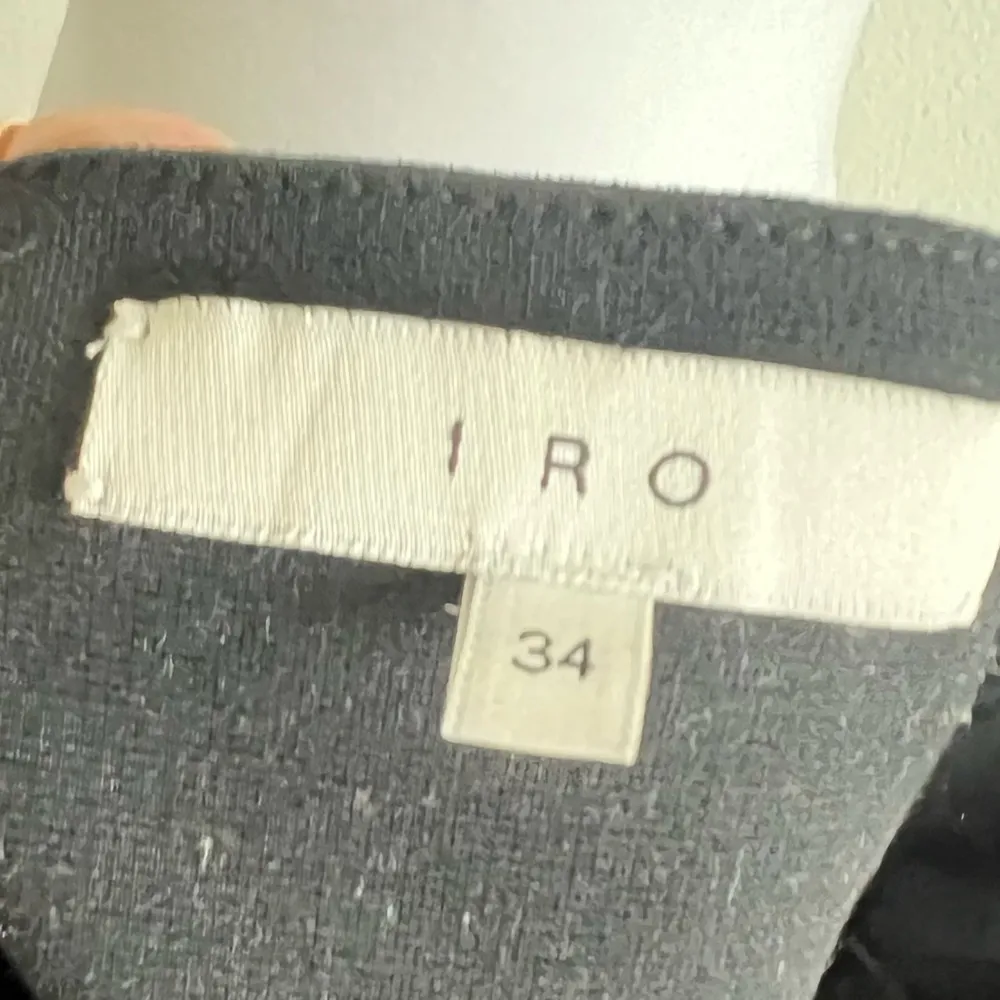 IRO Black Midi lamb leather and cotton with Wrap Design - Image 10