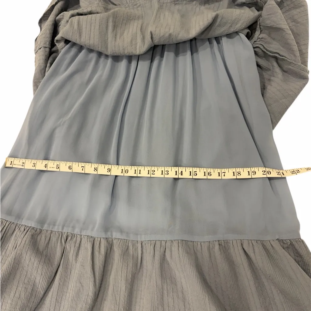 DAVI & DANI Pastel Blue Boho Chic Revival Tiered Maxi Party Dress Size Medium - Image 10