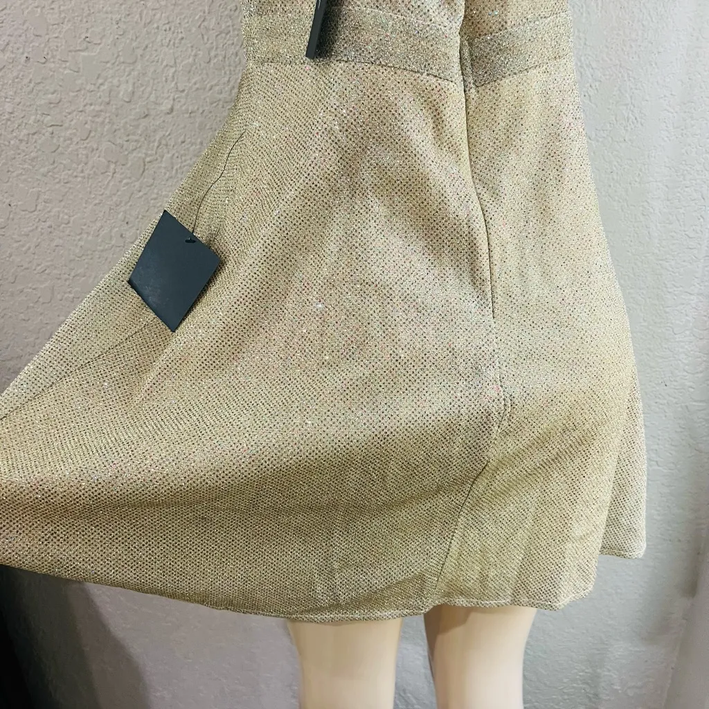 Lulu's Light of the Party Gold Multi Sparkly Sleeveless Mini
Dress Size M - Image 9