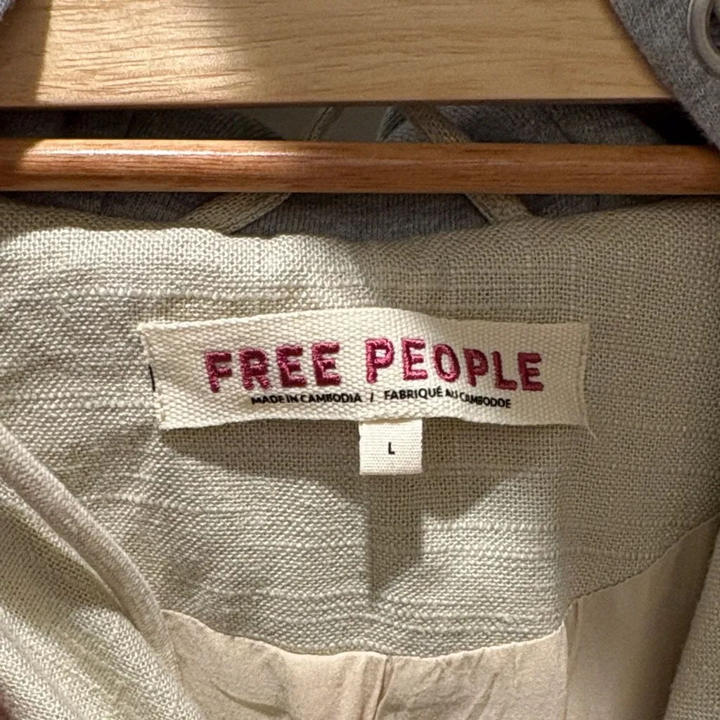 Free people crème trench coat - Image 3