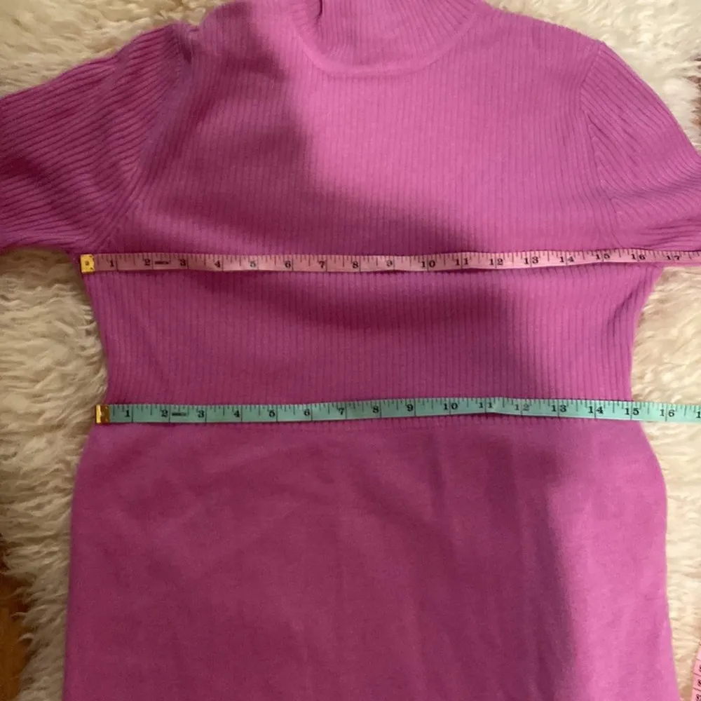 Isaac Mizrahi Women’s Lilac Purple Turtleneck Sweater/Dress Ribbed Cashmere Sz S - Image 78