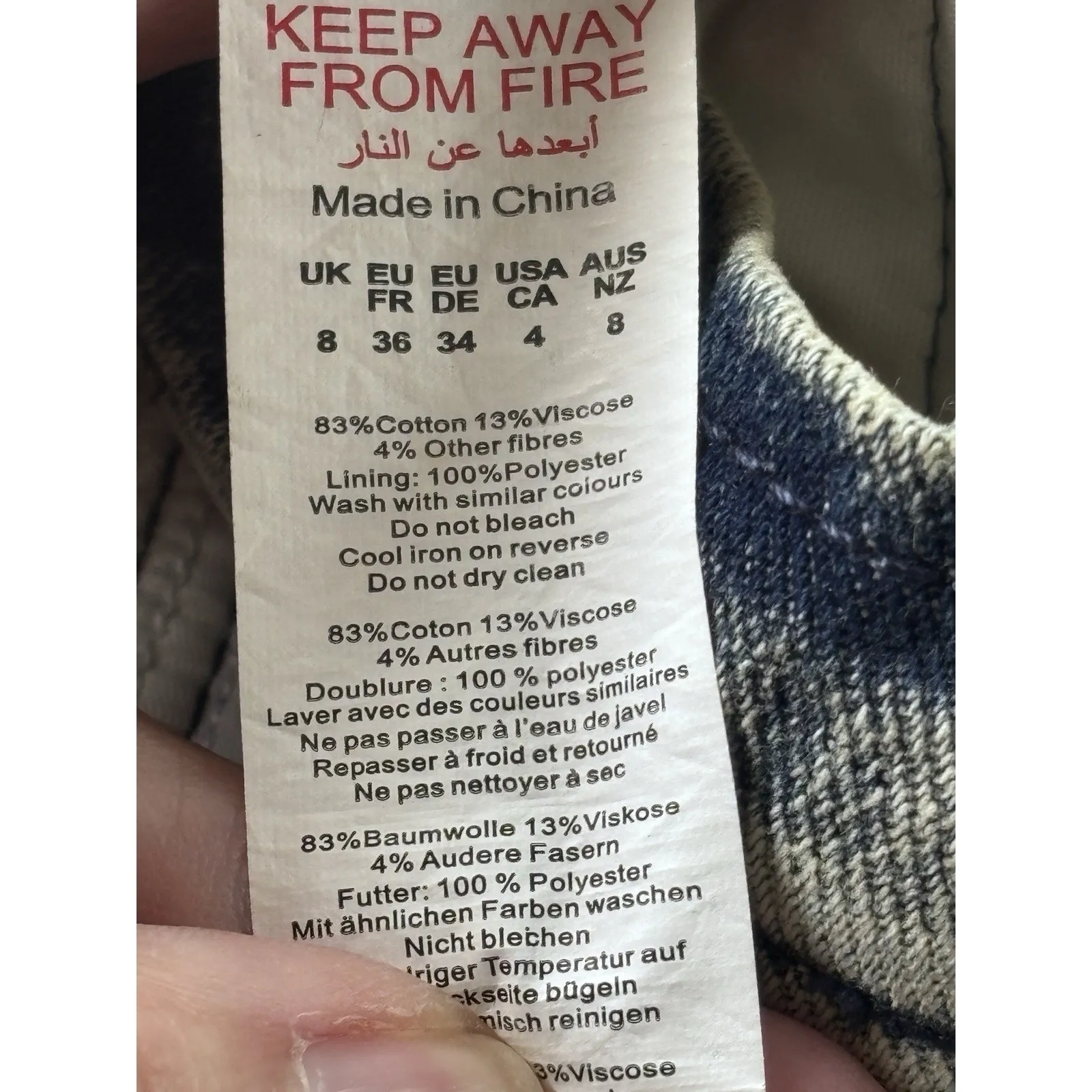 NWT Pretty Little Thing Denim acid Wash Denim Corset Bustier Crop Top Y2K Sz 4 Blue - Image 6