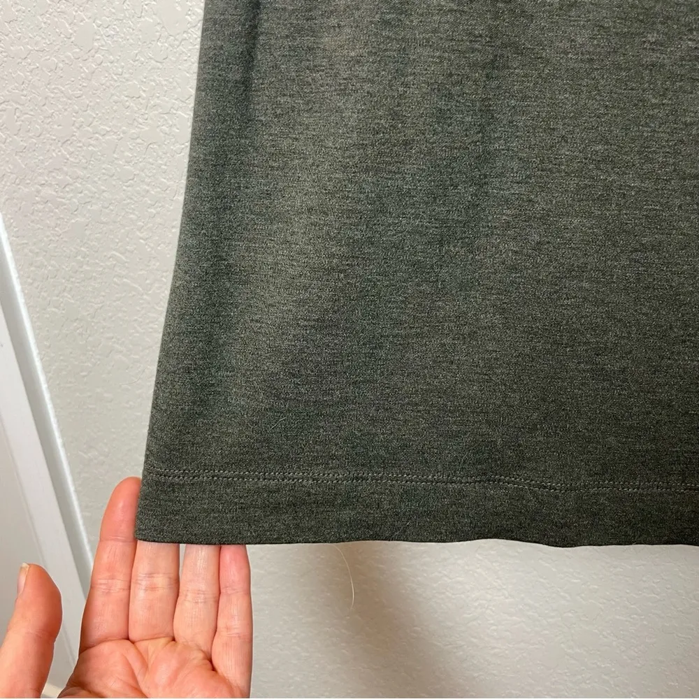 ARTISAN NY Women's Heathered Olive Green Short Sleeve Short Dress Size M - Image 4