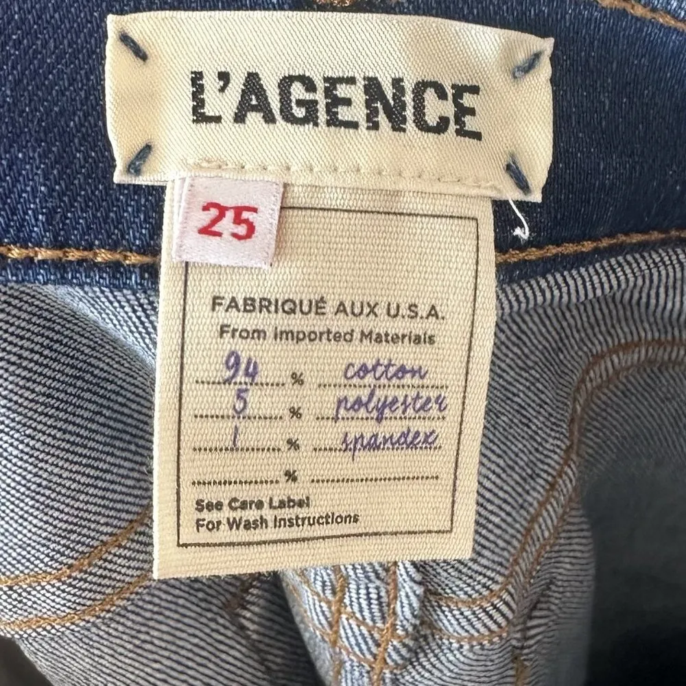 NWT L'AGENCE El Matador French Slim Jeans in Sicily - Size 25 - Image 3