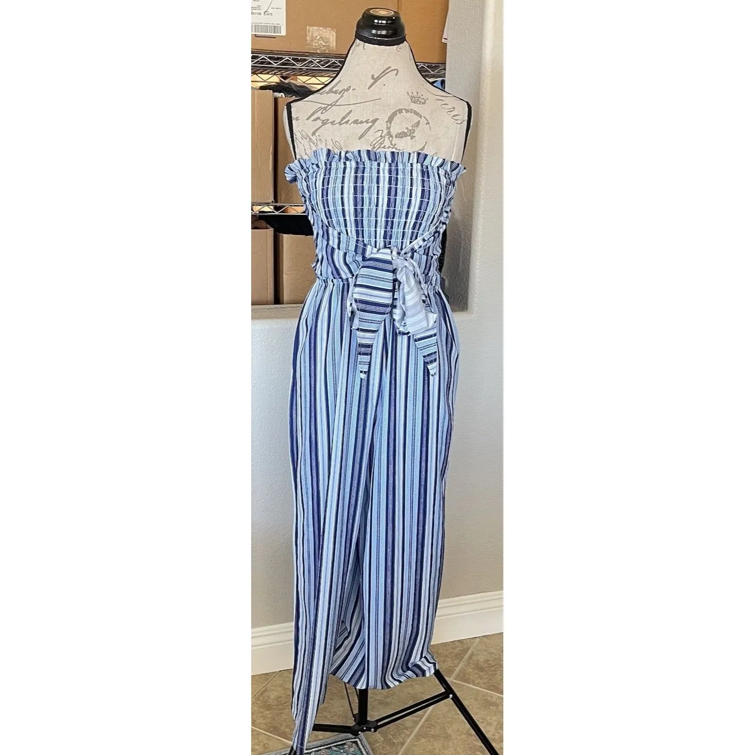 Sunday Up Womens Jumpsuit Medium Bohemian Beach Coastal Cowgirl Y2k 90's Preppy - Image 5