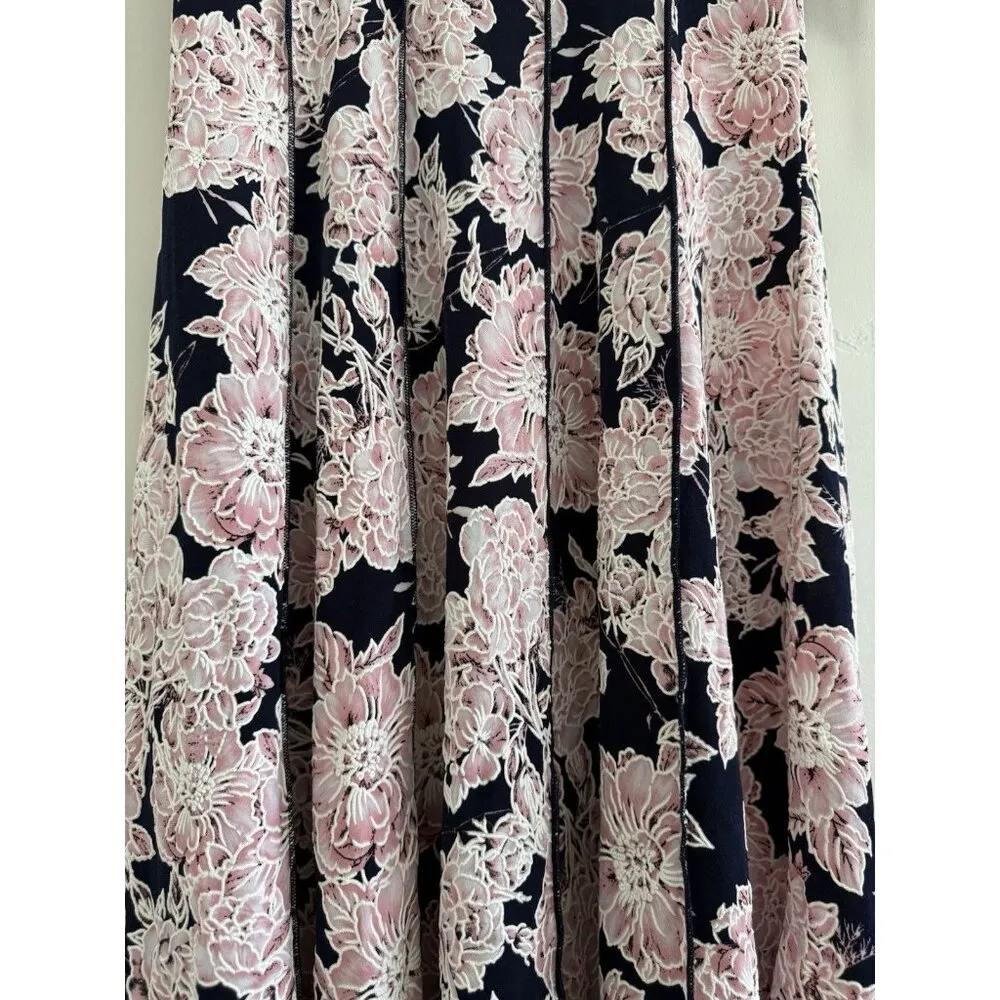 Ladies Sami & Jo short sleeve floral midi Size size Small pink black s - Image 2