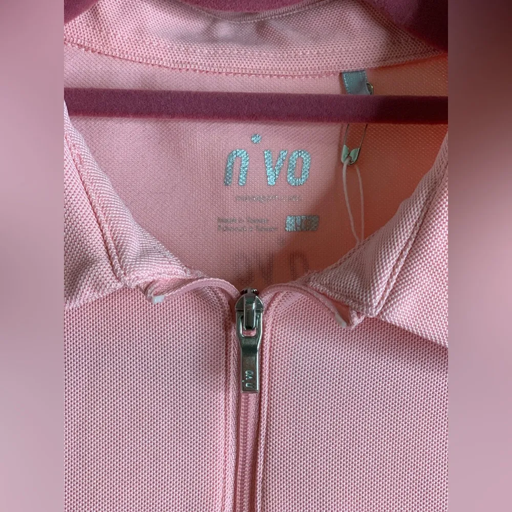 Nivo Sleeveless Half Zip Pink Top. Size - Image 4