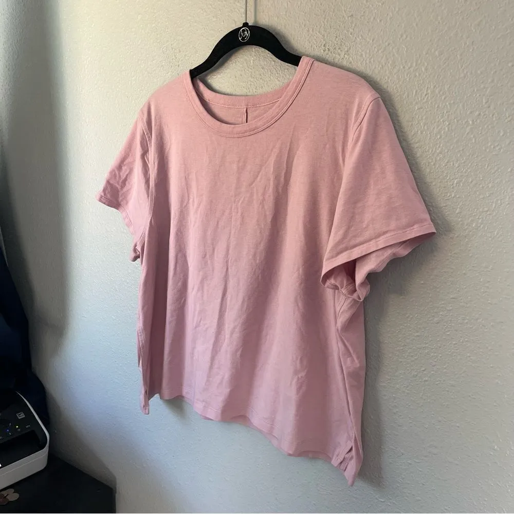 Lululemon Baby Pink Knit Crop Tee - Image 3