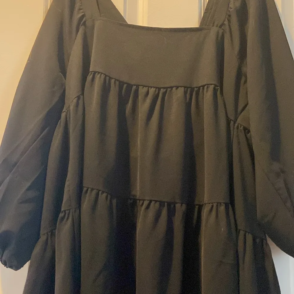 Babydoll black dress for spring Size M - Image 2