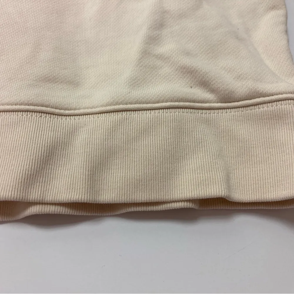 J Crew XS Sweatshirt (cream) w French word beauty - Image 8