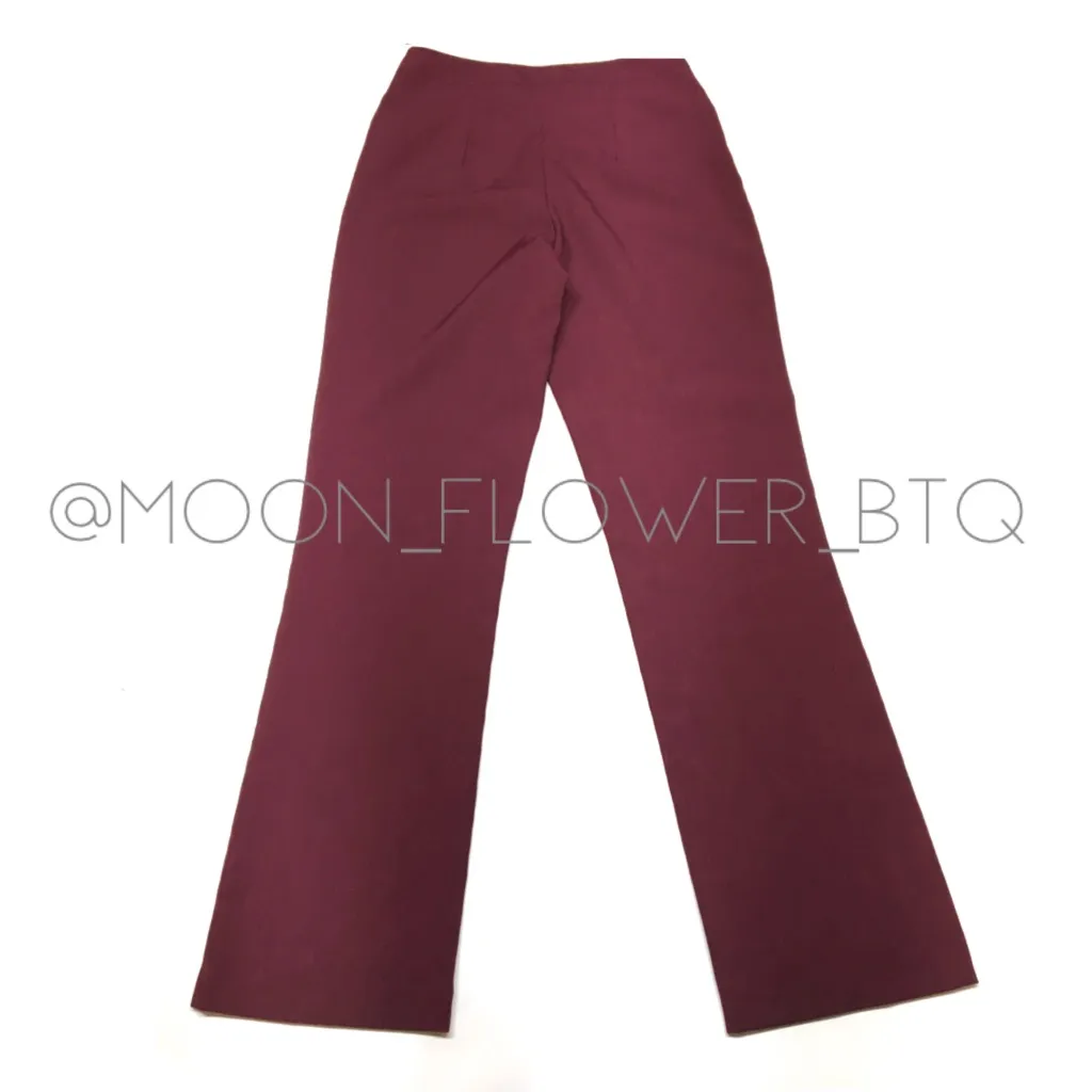 Wrapper Vintage Mid Rise Maroon Slacks - Image 9