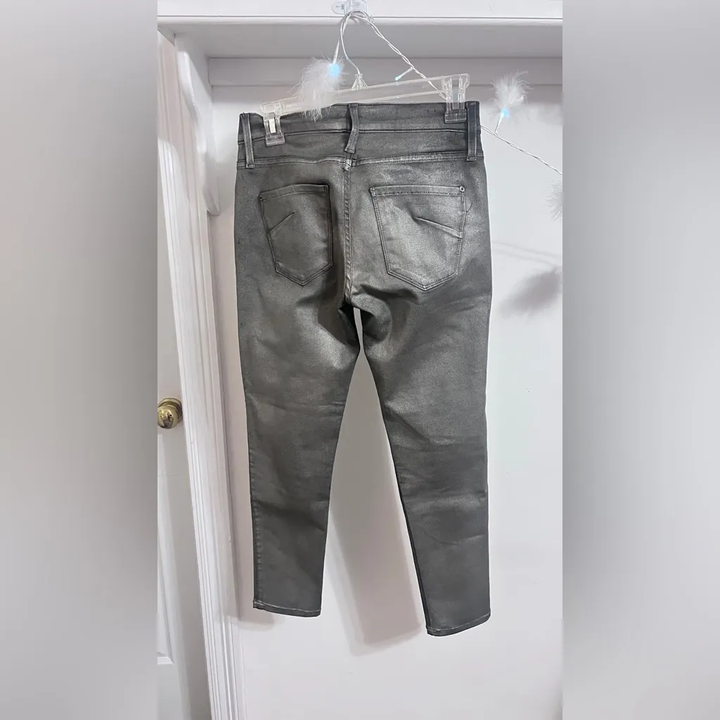 James Jeans "Twiggy"  Silver Flake Leggings Jeans - Image 6