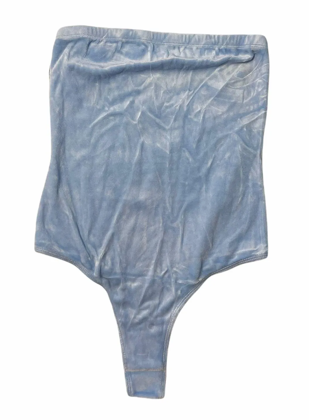 American Apparel NEW  Light Blue Velvet Bodysuit - Image 3