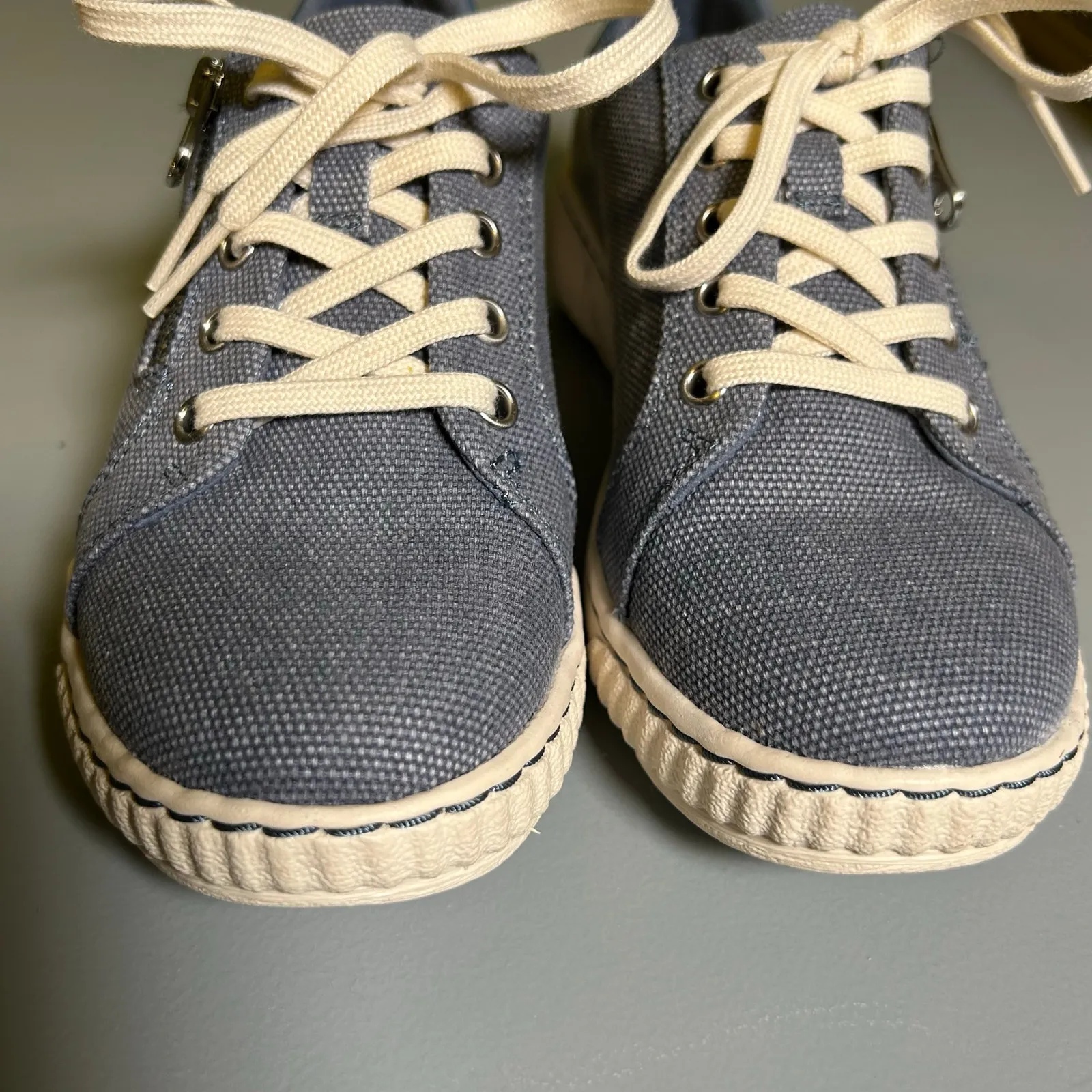 Clarks Collection Lace Up Zip Caroline Echo Denim Blue Sneakers 5.5 M New - Image 3