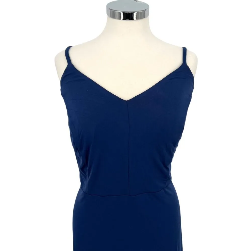 Market & Spruce Strappy Classic Sleeveless Maxi Dress Navy Blue Size 2X NWT - Image 2