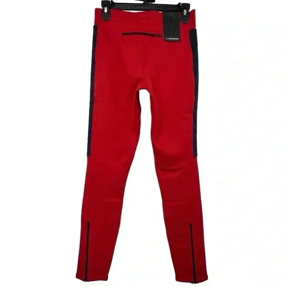 J.Lindeberg Odyssey Tights Womens Small Red High Waisted Leggings NWT Luxury Gray - Image 15