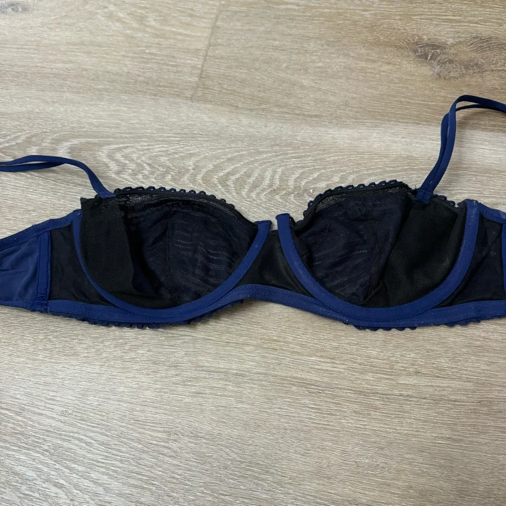 Victorias Secret Unlined Underwire Balconette Bra Blue - Image 6