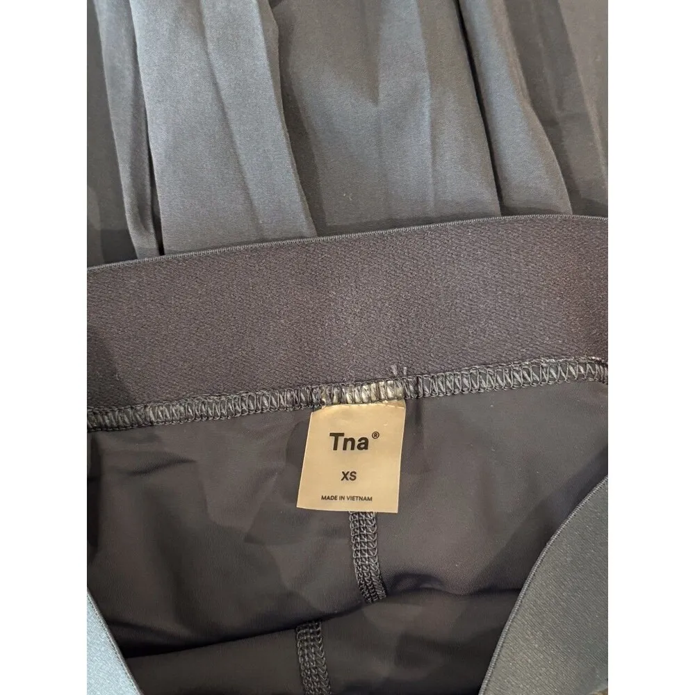 Aritzia TNA Womens Skort Blue Move Tennis Mini Skirt Pleated Pull On A Line XS - Image 4