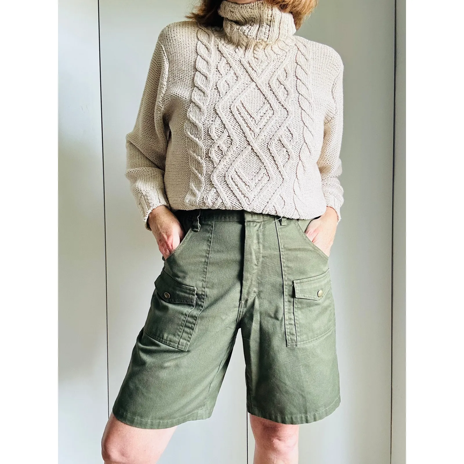 Vintage Boy Scout Uniform Shorts Green Utility Gorpcore Workwear Looks Size M/L - Image 11