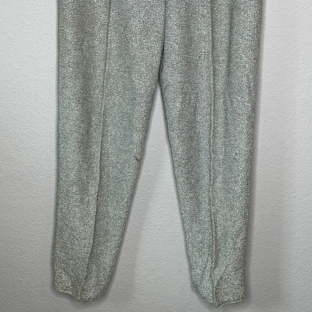 Vintage Metallic Silver Sweater‎ Pants - Image 4