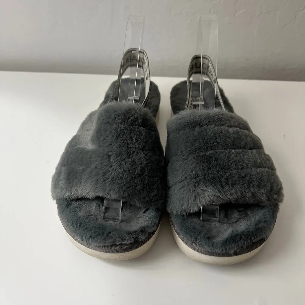 Koolaburra Women's Fuzz'n II Slippers Size 8 Faux Fur Casual Plush Neutral - Image 3