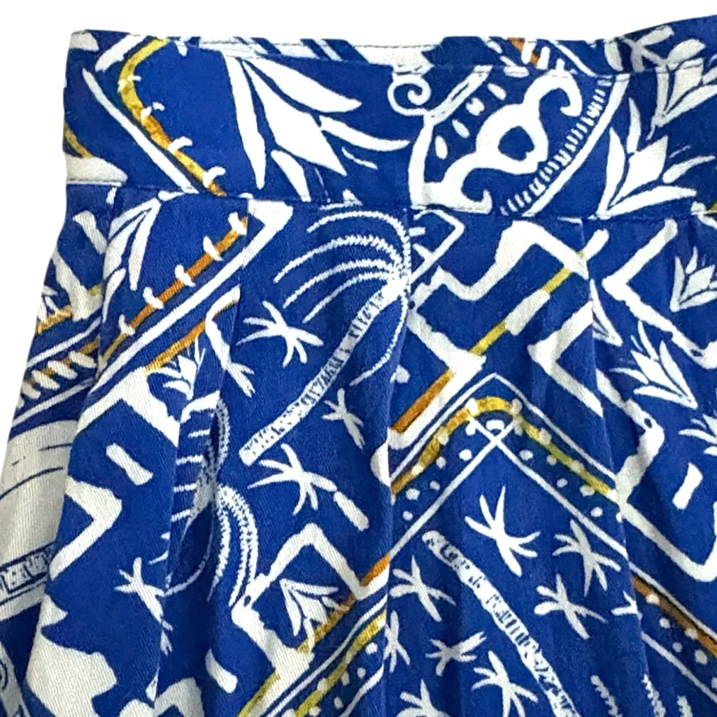 EUC Anthropologie Cory Lynn Calter Everly Blue Palm Tree Motif Size XS - Image 7