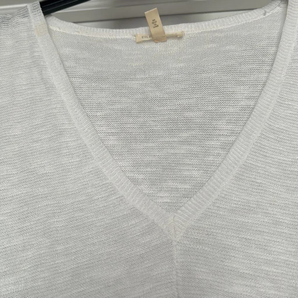 EF oversized V  neck slub shirt - Image 3