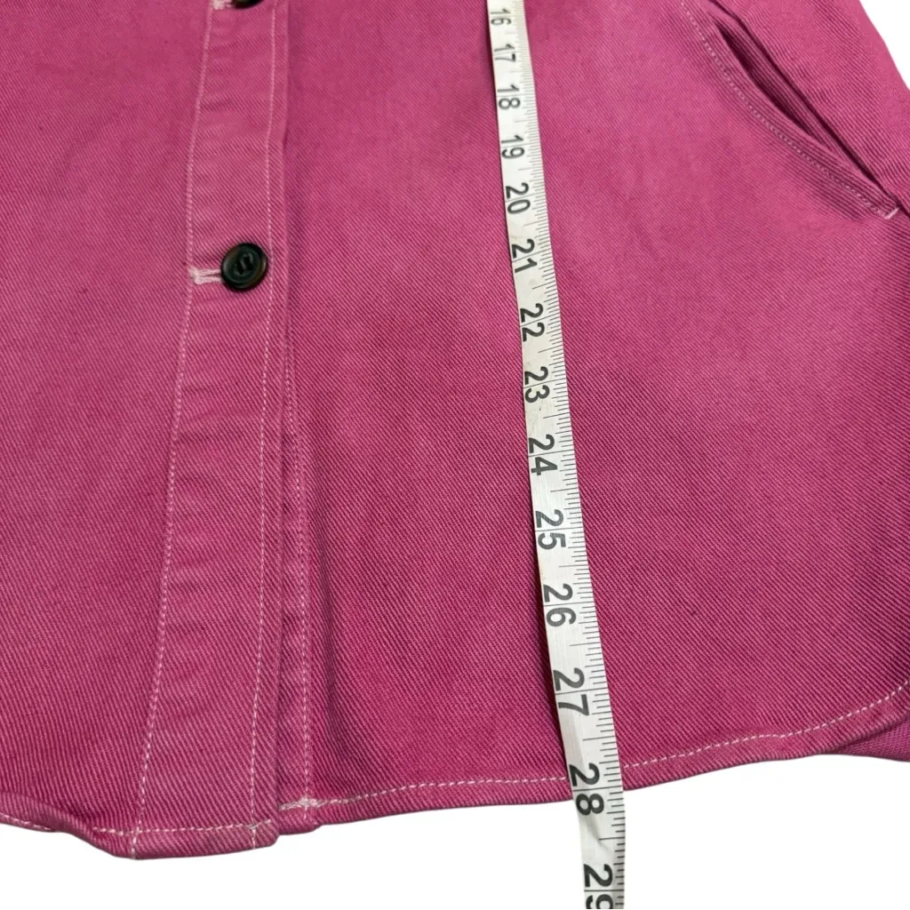 H&M Fuchsia Denim Utility Jacket - Image 7