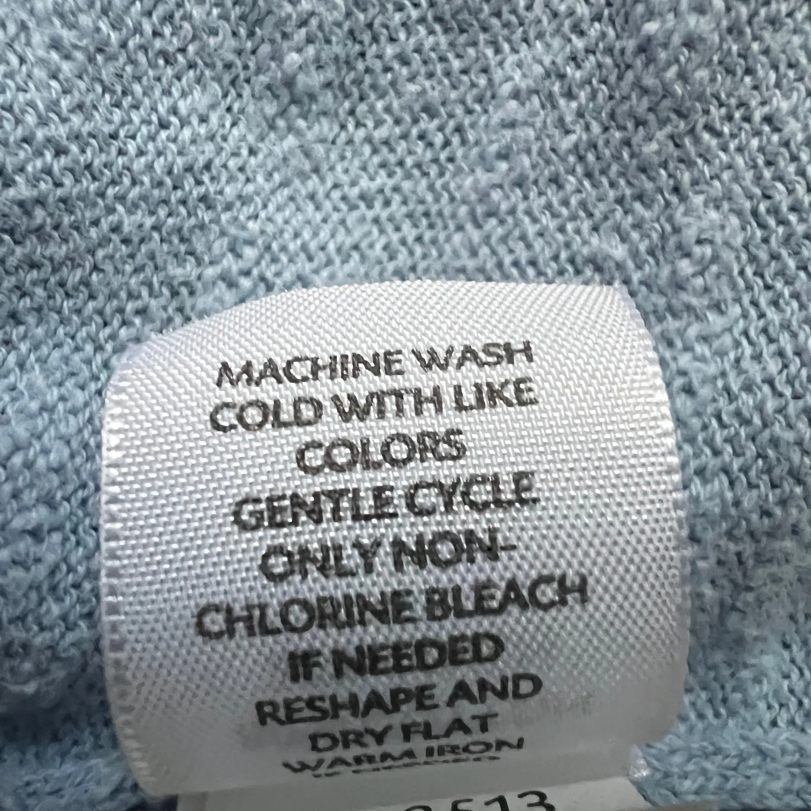 Pure Jill Sweater Womens Large Cotton Linen Boxy Beachy Coastal Capsule Relaxed Blue - Image 9