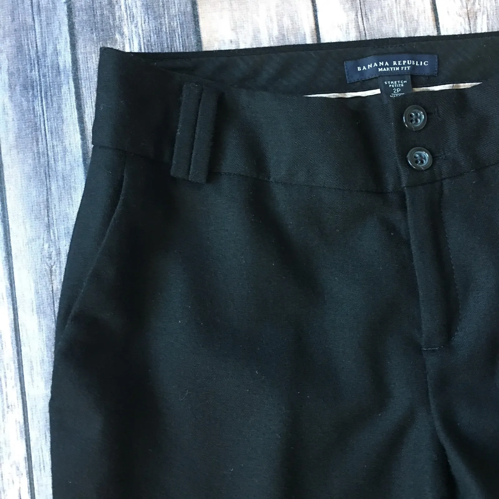 Banana Republic Trouser Dress Suit Pants Petite 2P P2 Stretch Wool 30" Inseam - Image 4