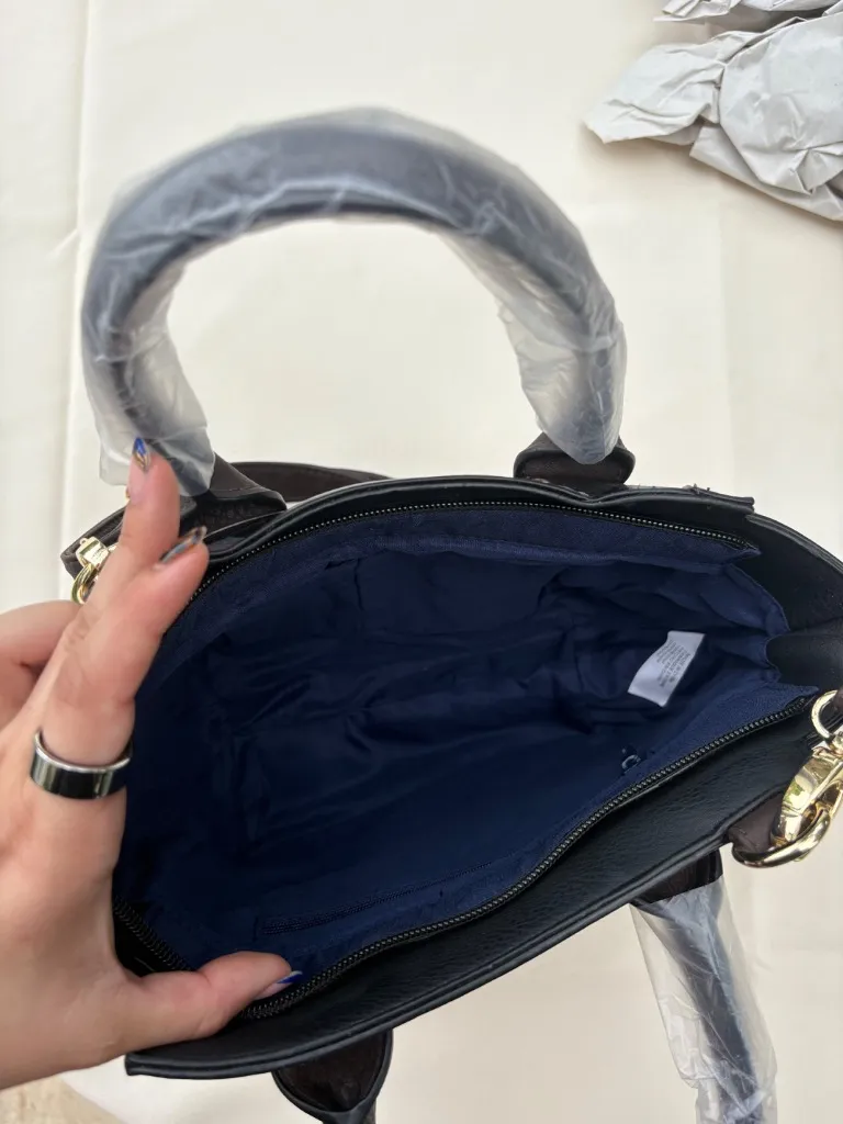 NWT Faux Leather Floral Purse - Image 4