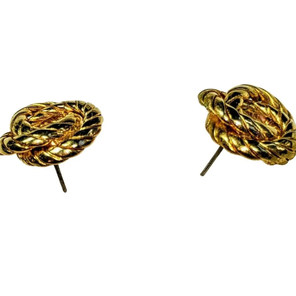 Women's Pierce Earrings Gold Round A310 - Image 2