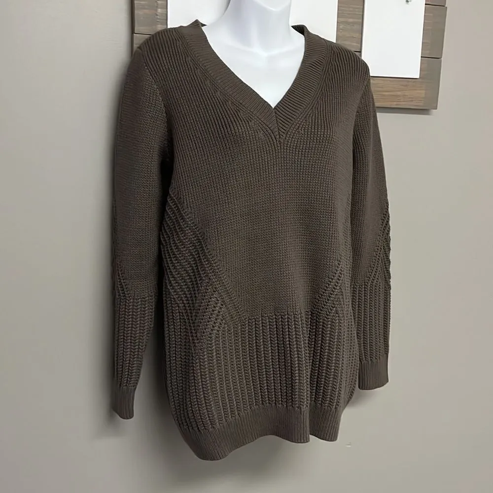 Athleta Repreve Teton V-neck Relaxed Sweater- Small - Image 3