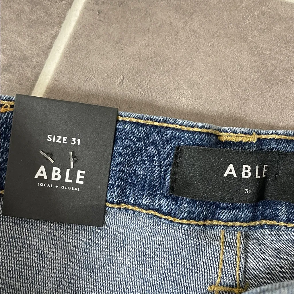 ABLE Holly Kick Flare Jeans size 31X27 Blue - Image 5