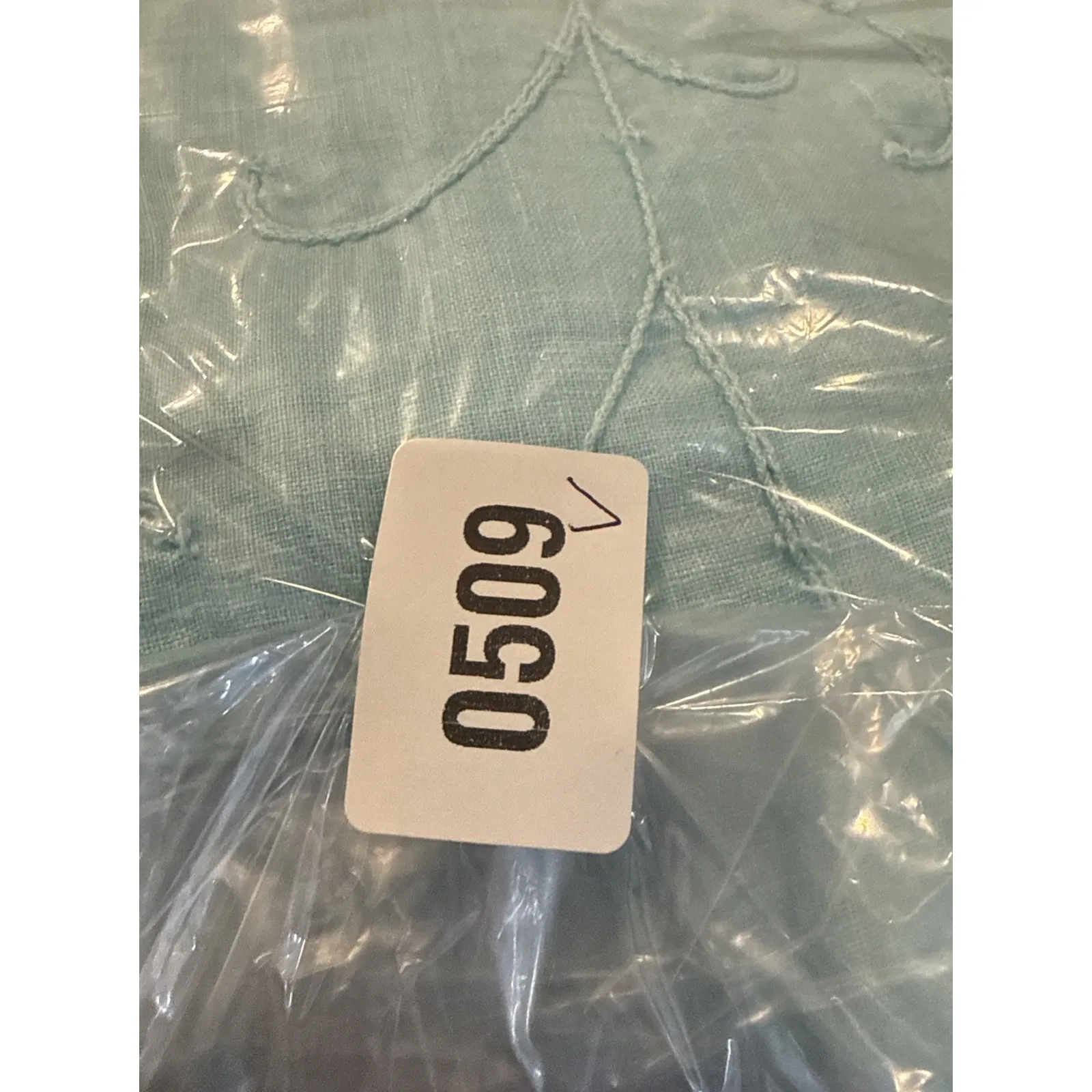 Chicos 3 US XL Sequin Turquoise Embroidered Linen Top Blouse Sheer Beach Travel - Image 10