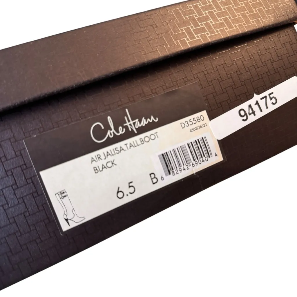 Cole Haan Poppy Bit Black Leather Tall Equestrian Boots Women’s 6B New in Box - Image 7