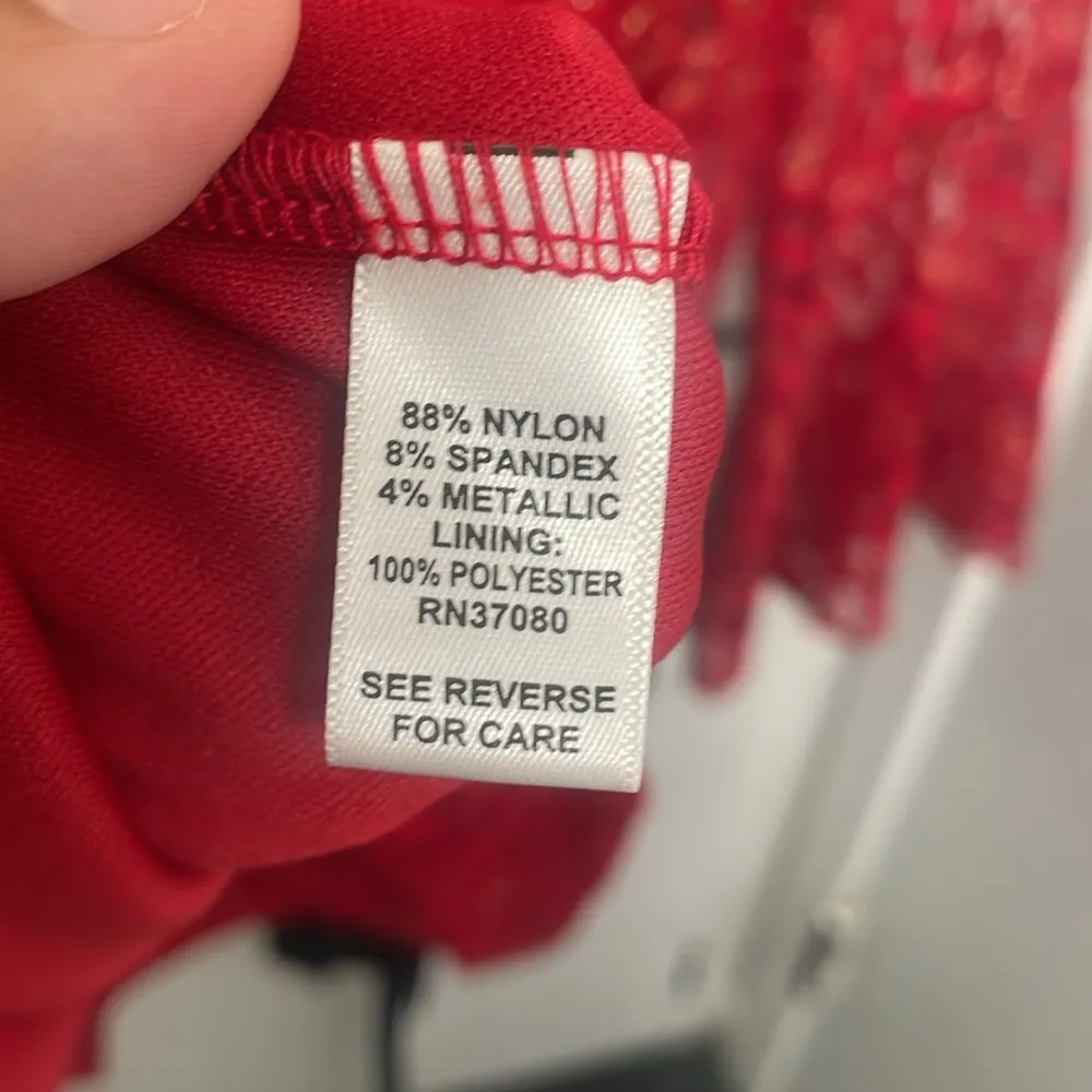 Versona Accessories red lace blouse size medium - Image 6