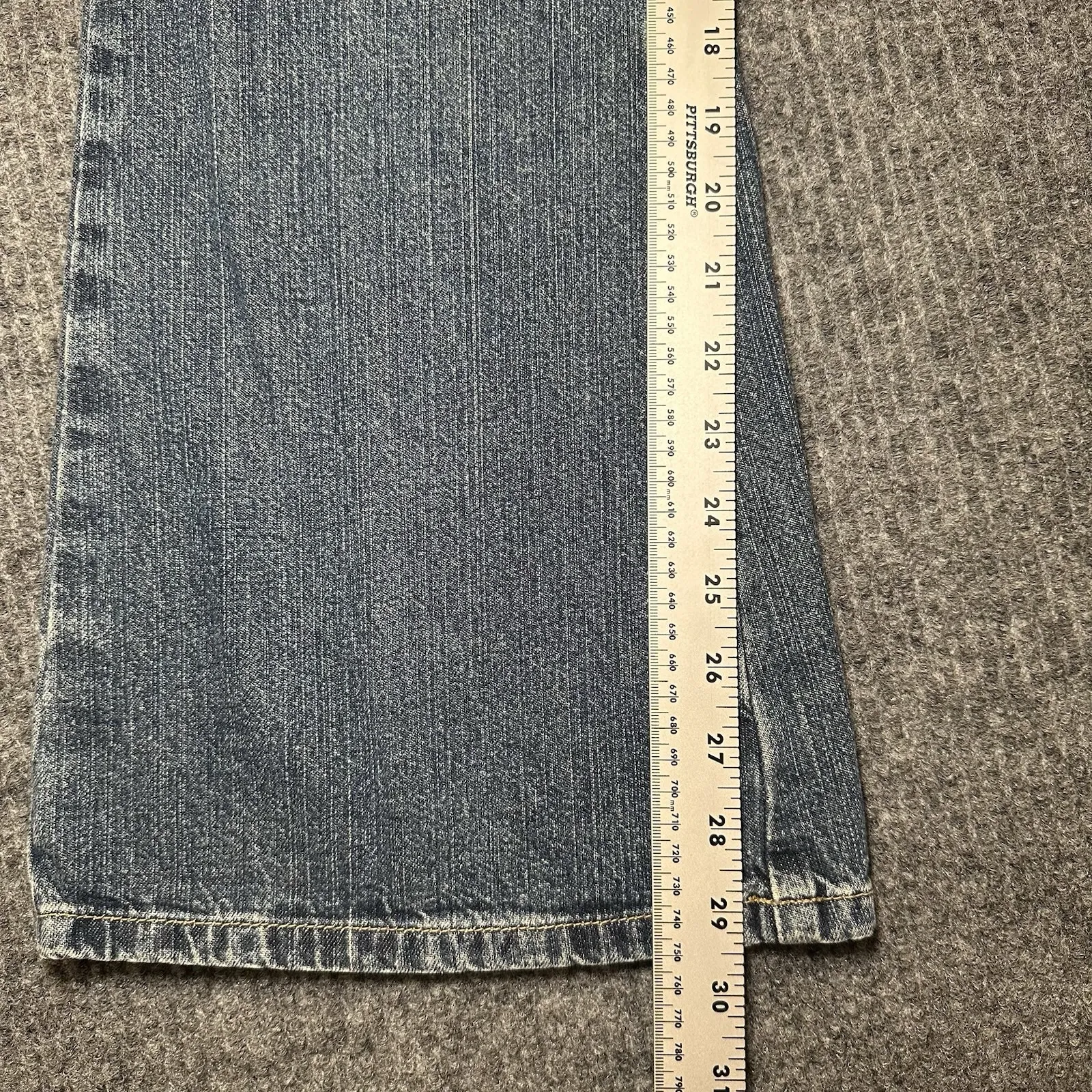 Vtg Let Me B Y2K Women Hip Hop Mid Rise Stretch Flared‎ Blue Denim Jean Size 5 - Image 6