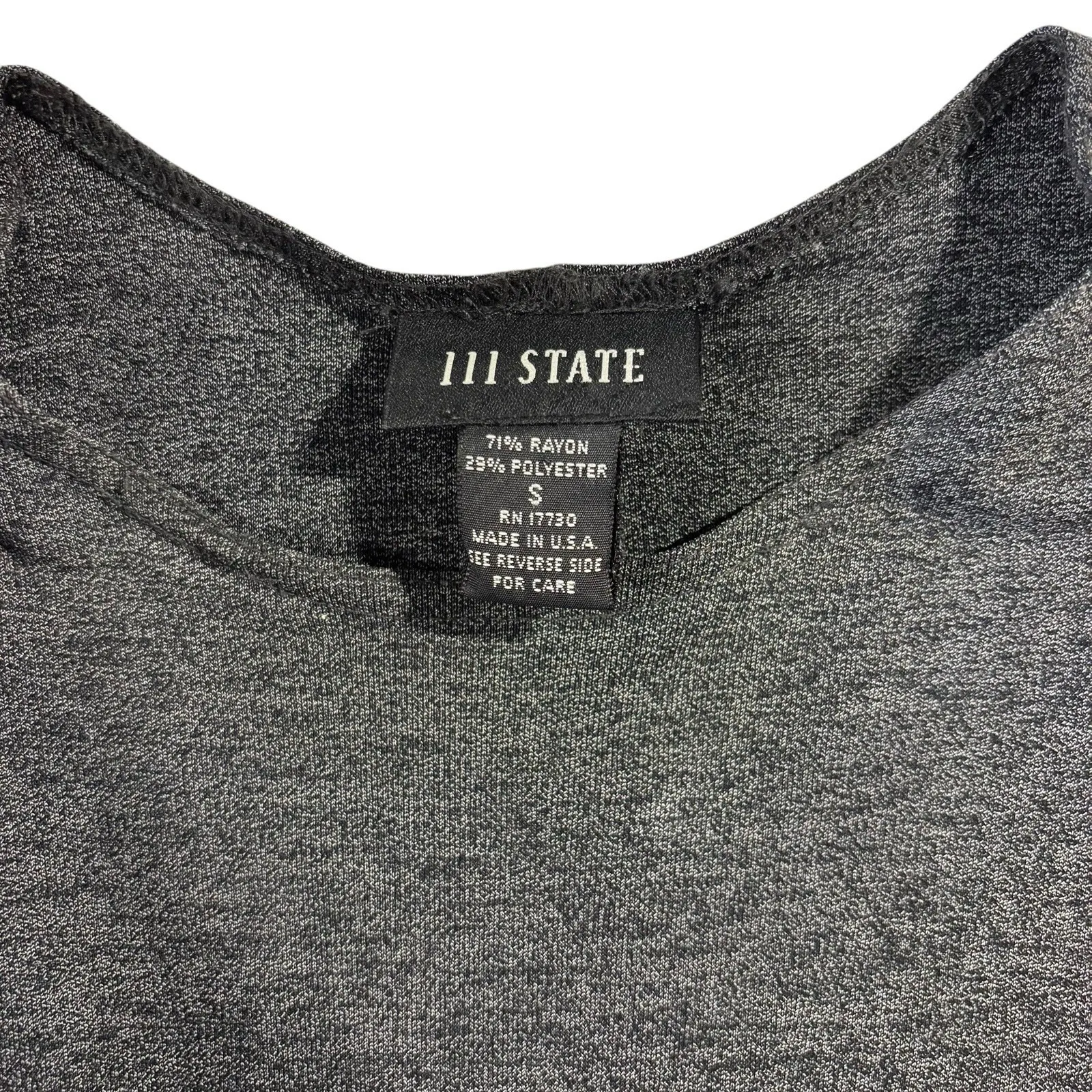 Vintage‎ 111 State Gray Maxi Shift Stretch Dress Sleeveless Women's Size Small - Image 6