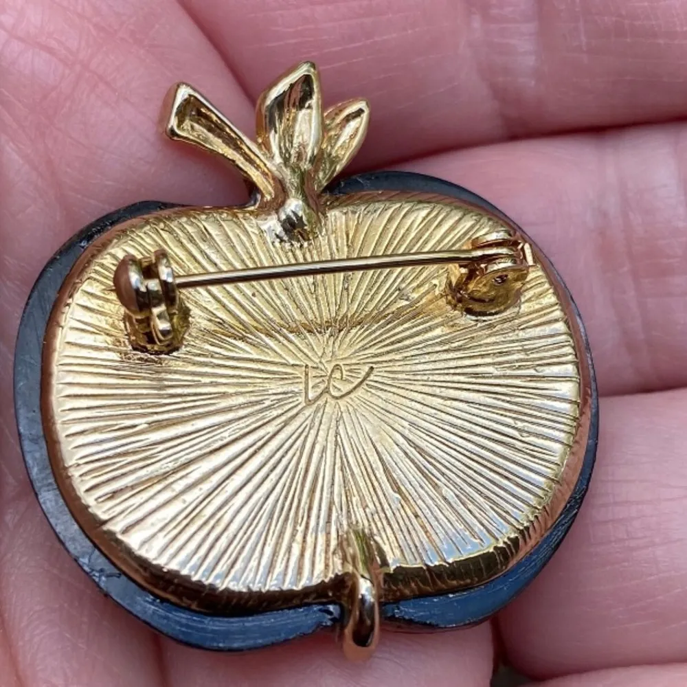 Liz Claiborne Apple Brooch - Image 2