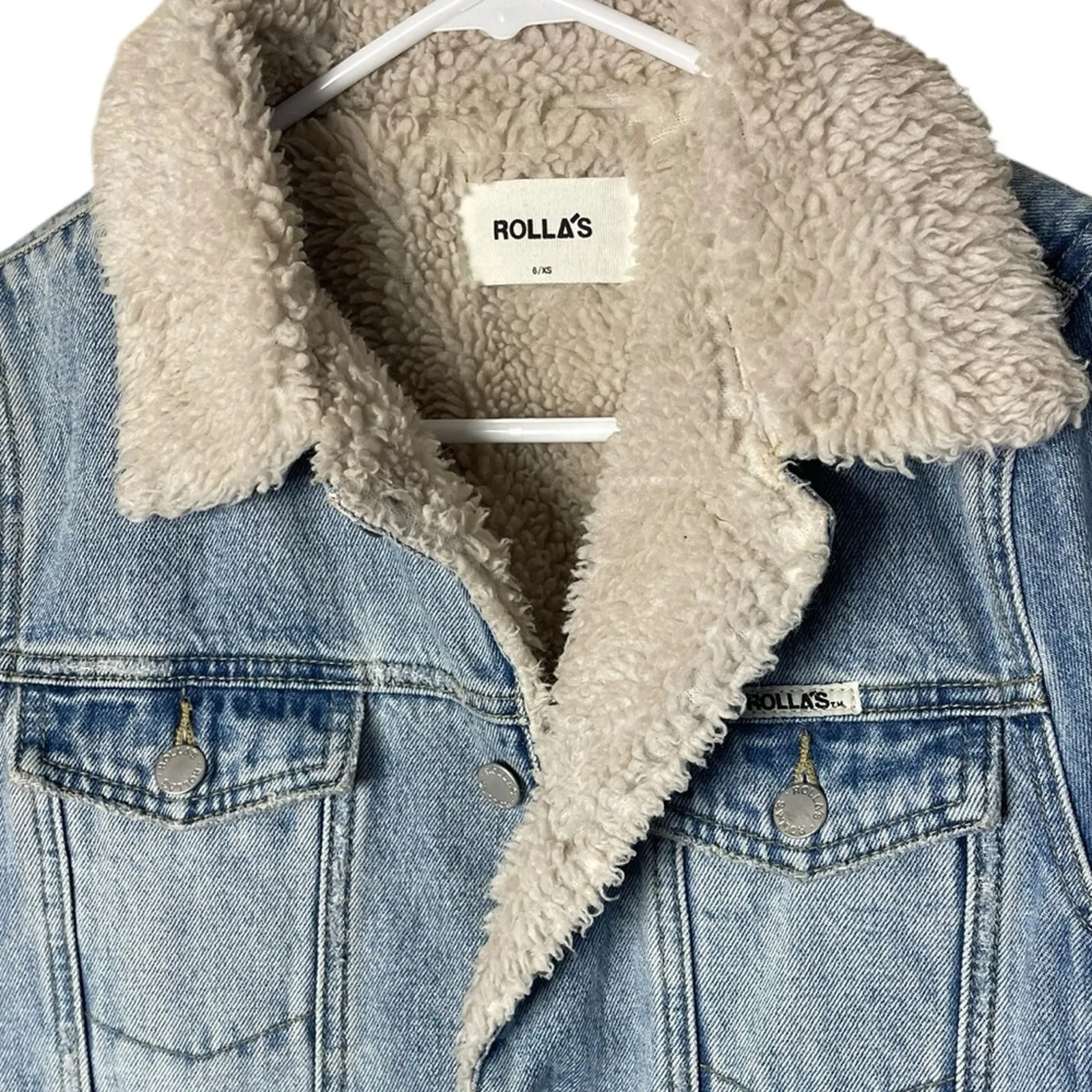 Rolla’s Women’s Size XS Sherpa Jacket Stella Blue - Image 3